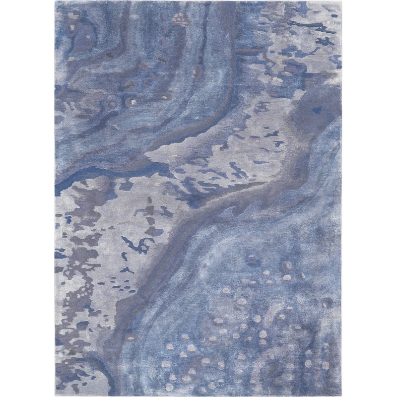 Nourison Prismatic 5’6″ x 7’5″ Blue Modern Indoor Rug
