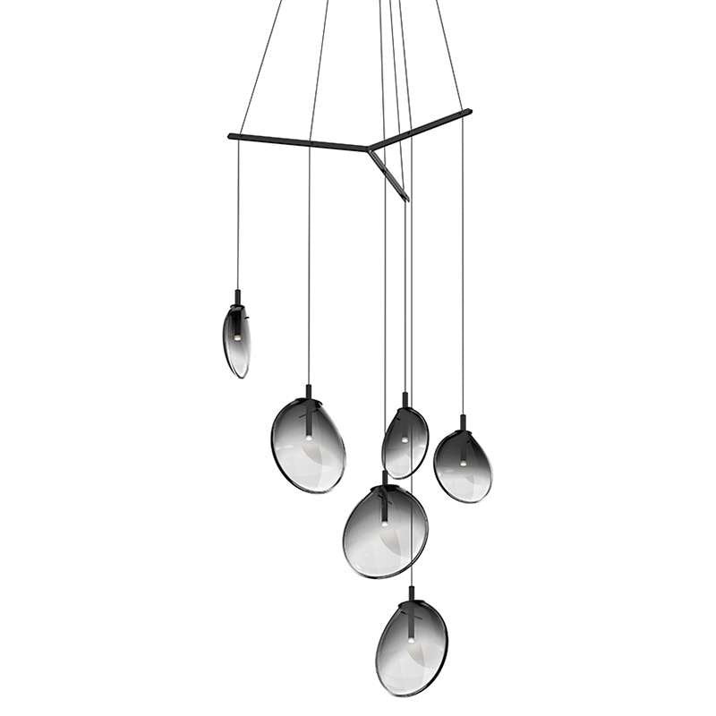 Sonneman 2996 Cantina 6-lt 42″ LED Tri-Spreader Chandelier
