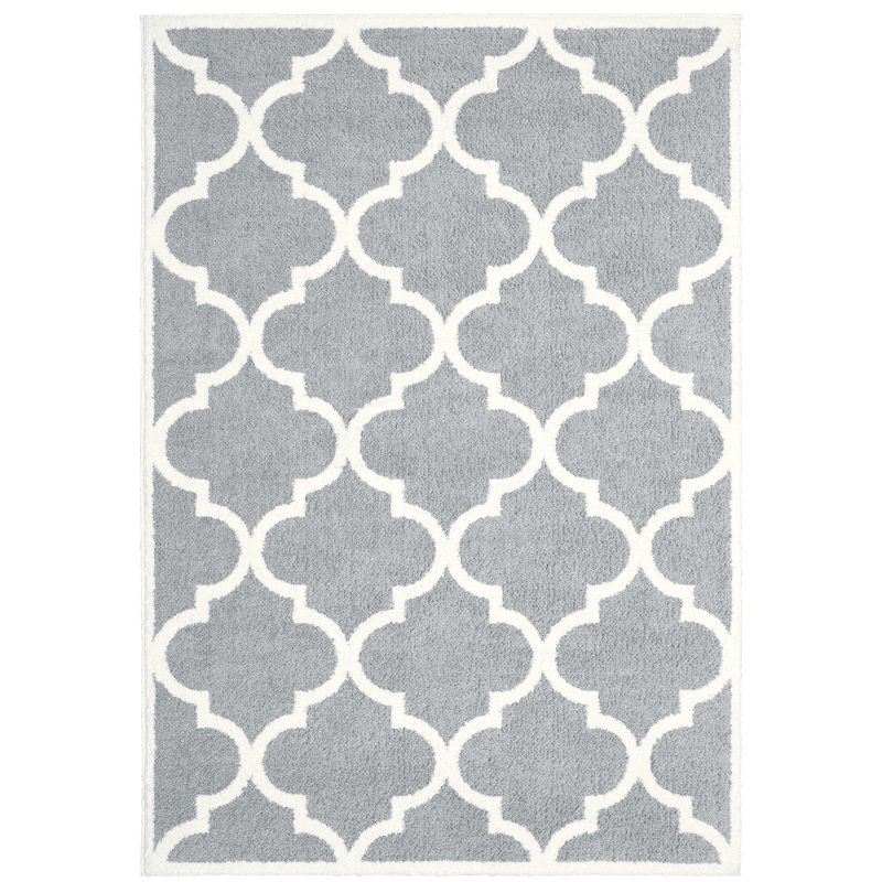 Verona Grey Ivory Moroccan Geometric Indoor Rug