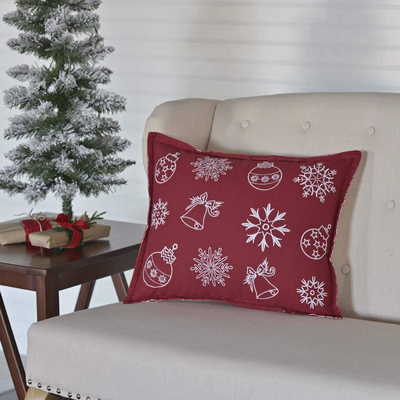 Snow Ornaments Pillow 14×18