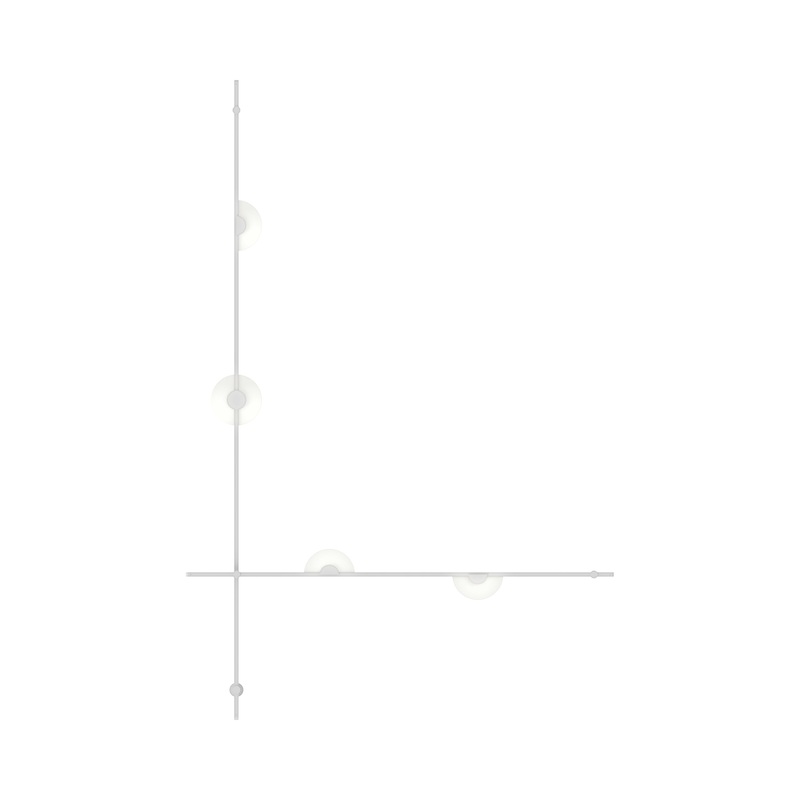 Suspenders 2-Bar Wall Mount Mezzaluna LED Wall Light