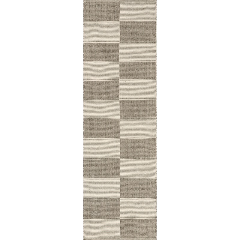 Boxelder Checked Cotton Rug | Sand