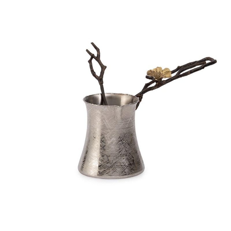 Michael Aram Butterfly Ginkgo Coffee Pot w/ Spoon