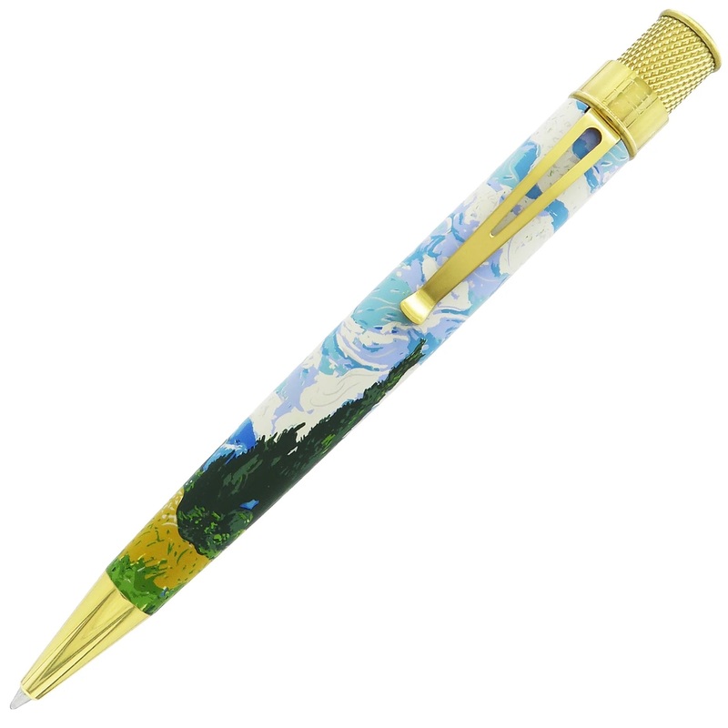 Retro 1951 Van Gogh Wheat Field with Cypresses Pen