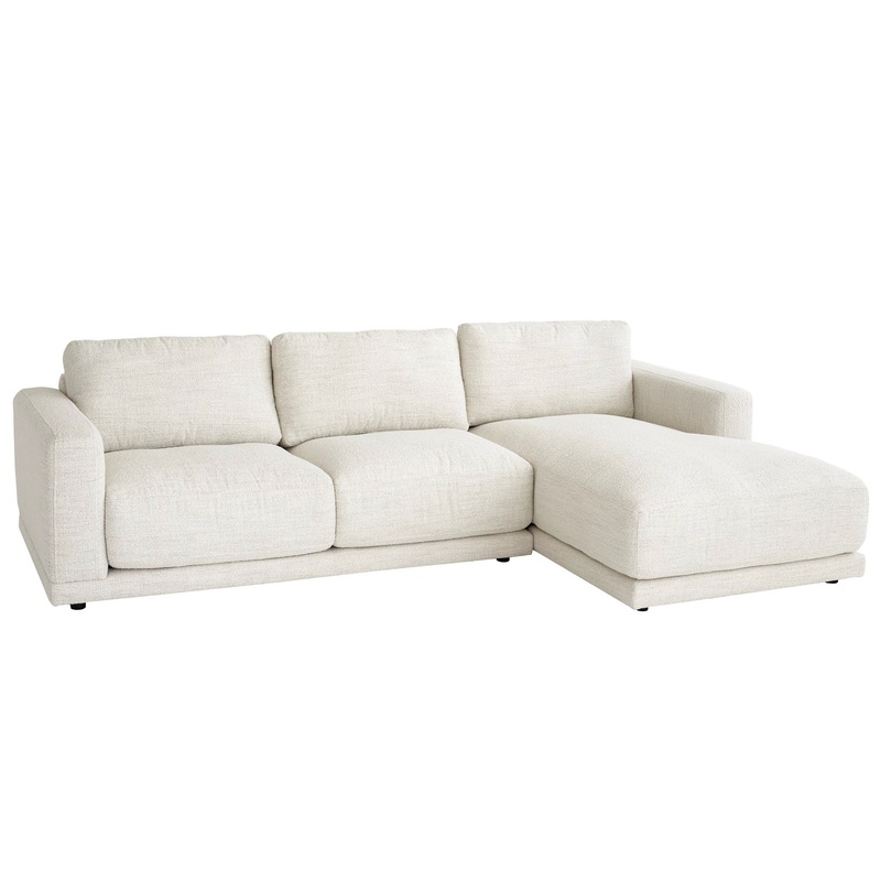 Rowan Two Piece Sectional with Chaise Right Arm | Pearl