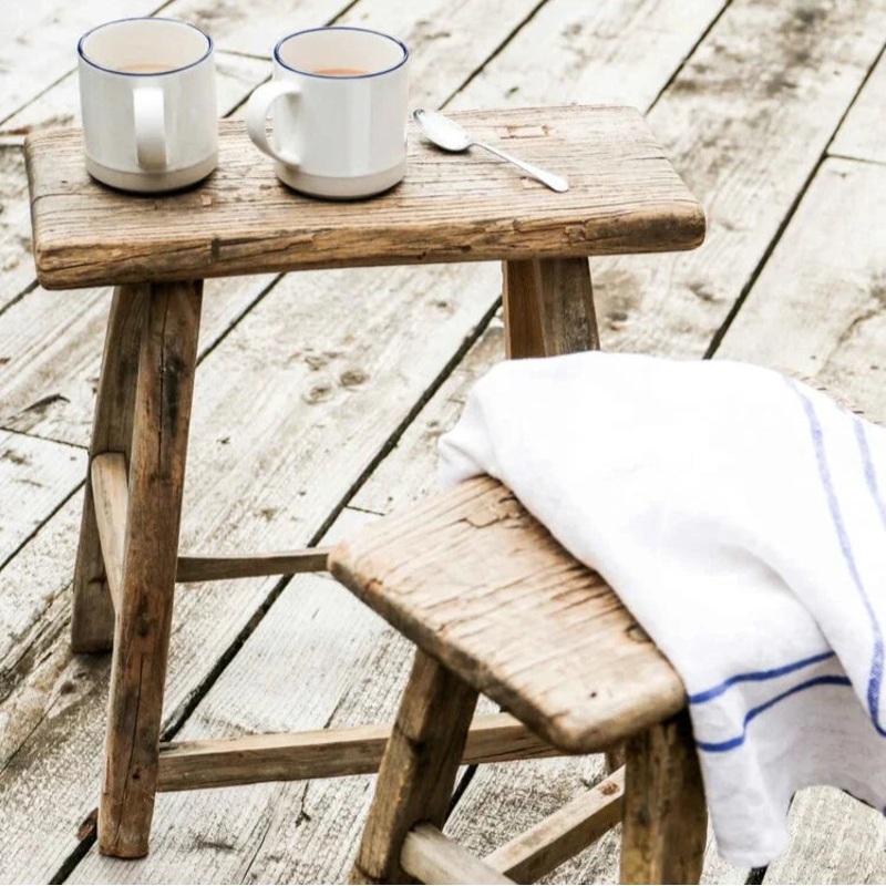Rustic Reclaimed Rectangular Stool