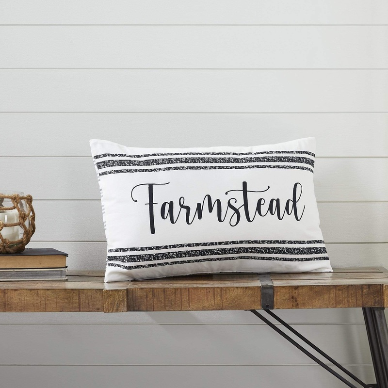 Sawyer Mill Black Farmstead Pillow 14×22