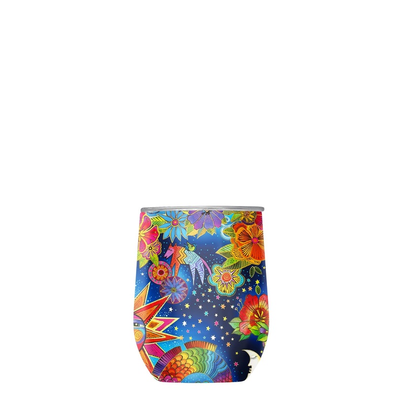 12 oz Stemless Wine Tumbler – Laurel Burch “Celestial Magic”