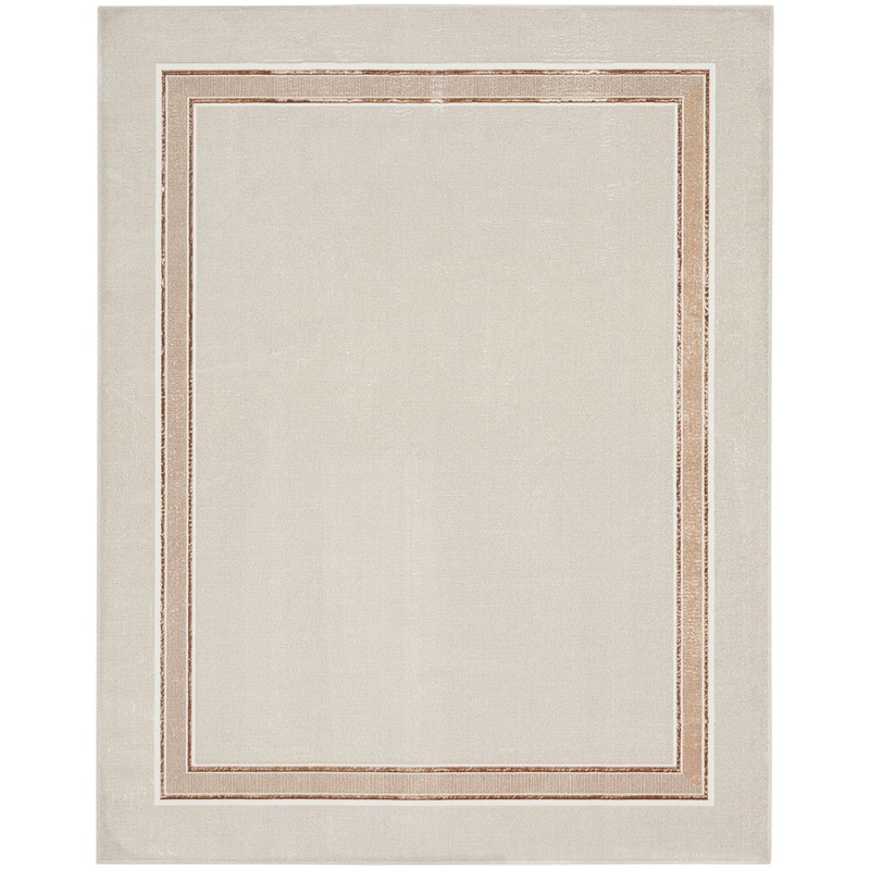 Nourison Glitz 9′ x 12′ Ivory Cream Contemporary Indoor Rug