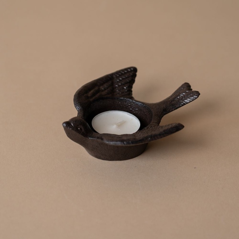 Cast Iron Bird Candle Holder