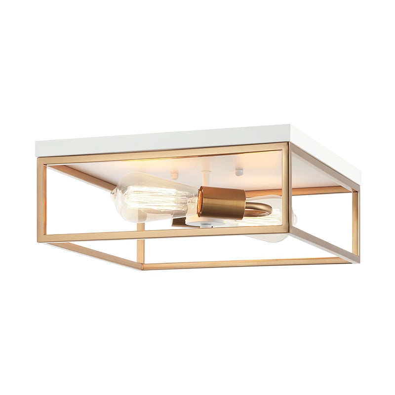 Matteo M15542 Clarke 2-lt 13″ Square Flush Mount