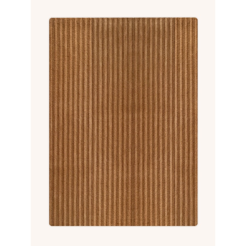 Rug SOLID STRIPE Terra Brown 3.9 x 5.9 ft